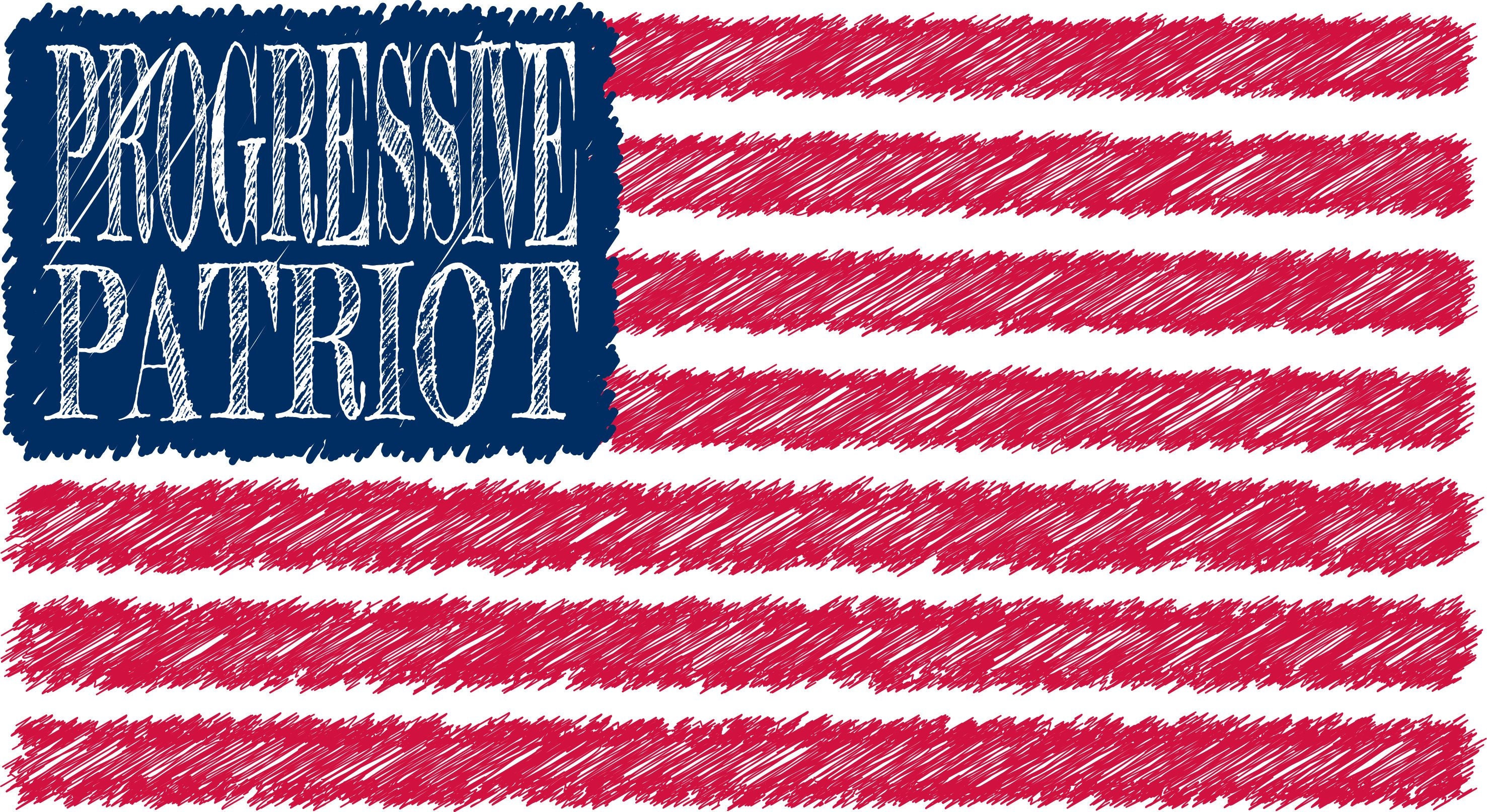 Progressive Patriot Sticker. American Flag Bumper Sticker. Progress is ...