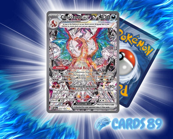 Charizard Psycic Type Pokemon Card Custom Charizard Art -  Finland