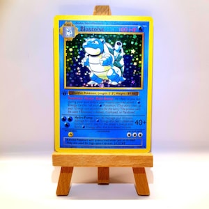 Blastoise / Turtok - Partial StarHolo - Base Set 1 Edition - Pokemon Proxy Card