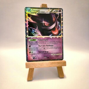 Gengar 94/102 HS—Triunfante | Carta Proxy Pokémon Feita à Mão | Carta Colecionável Holográfica