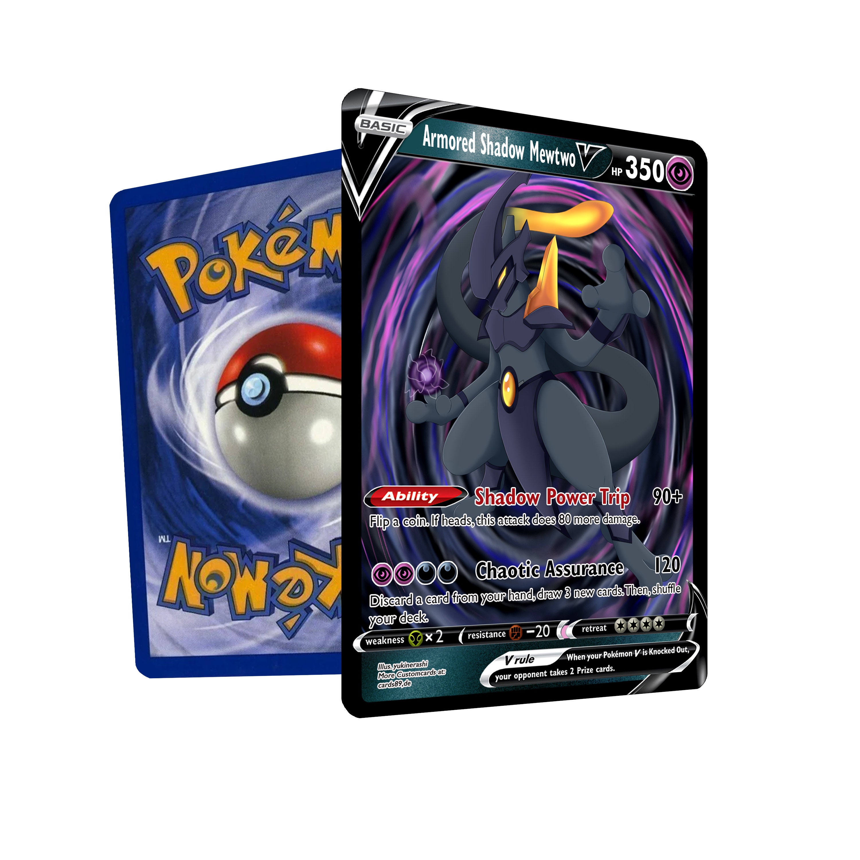 Shadow Rayquaza VMAX Full Art Holo Custom Trading Card 