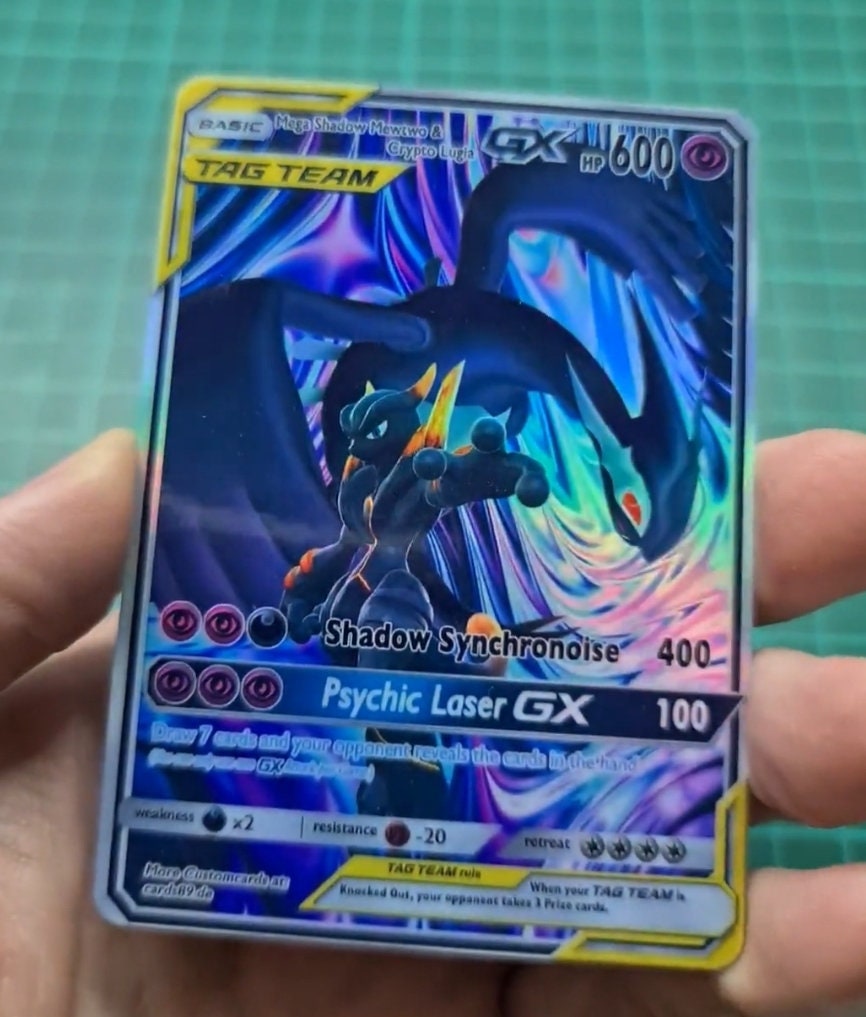 Shadow Mewtwo & Lugia Tag Team GX Custom Made 