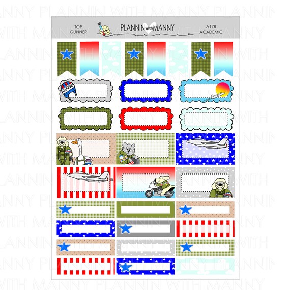 Embellishments Air Force Planner Stickers TPC NATION ACADEMIC Top