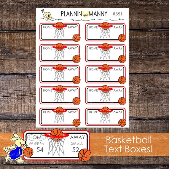 351,BASKETBALL STICKERS,Game Time Stickers,Baller Stickers,Basketball