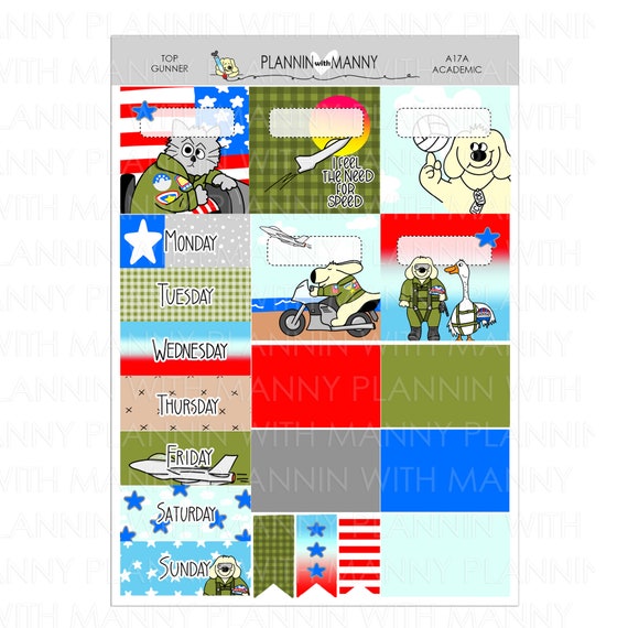 Embellishments Air Force Planner Stickers TPC NATION ACADEMIC Top