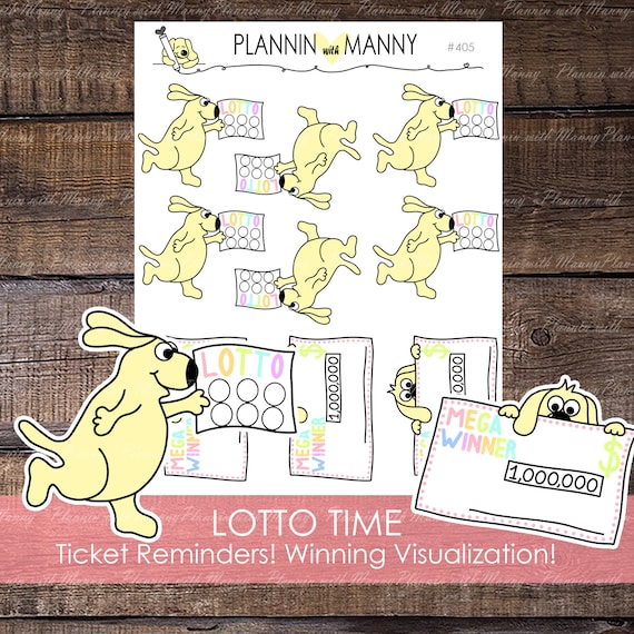 Lottery Ticket Planner Stickerslottery Winner Planner Etsy