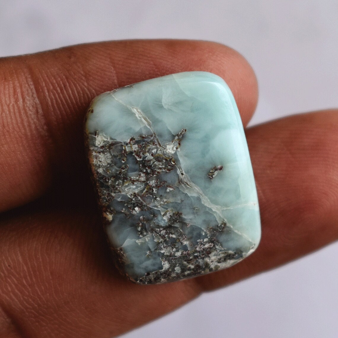 26 Cts Natural Dominican Blue Designer Larimar Gemstone Loose Etsy