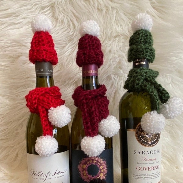 Winter Wine Bottle Toppers