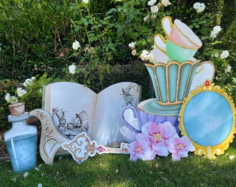 Tea Party - Classic Alice in Wonderland - Looking Glass Mirror - Storybook - Party Props