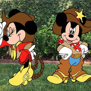 Western themed party - Western Mickey Minnie Prop - Cowboy Western Theme