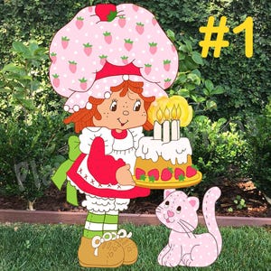 ONE (1) Strawberry Shortcake character prop - Old Fashion Strawberry Shortcake - Strawberry Shortcake Party