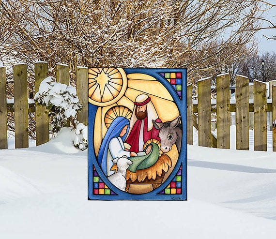 Nativity yard art christmas