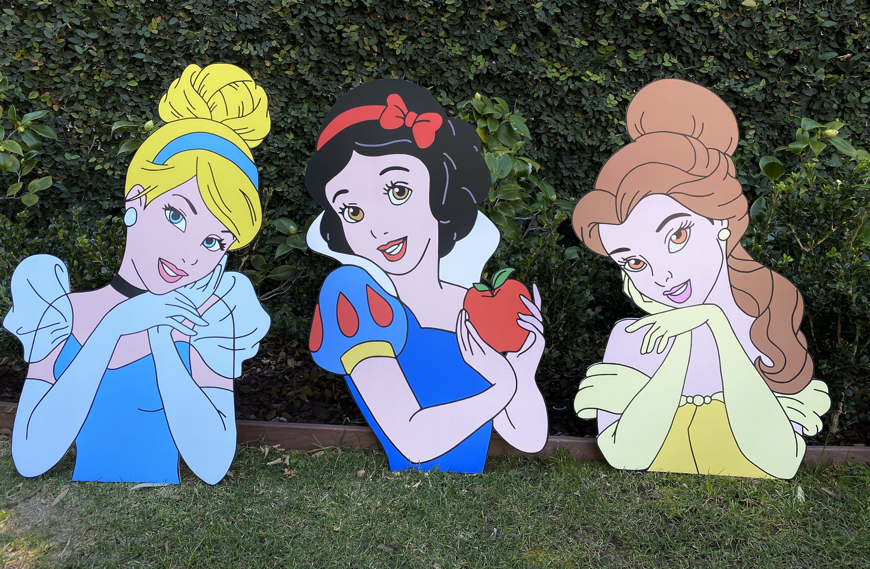 Princess Bust Table Top Decor, Princess Bust Cutouts, Princess Party Decor, Princess Waist Standee
