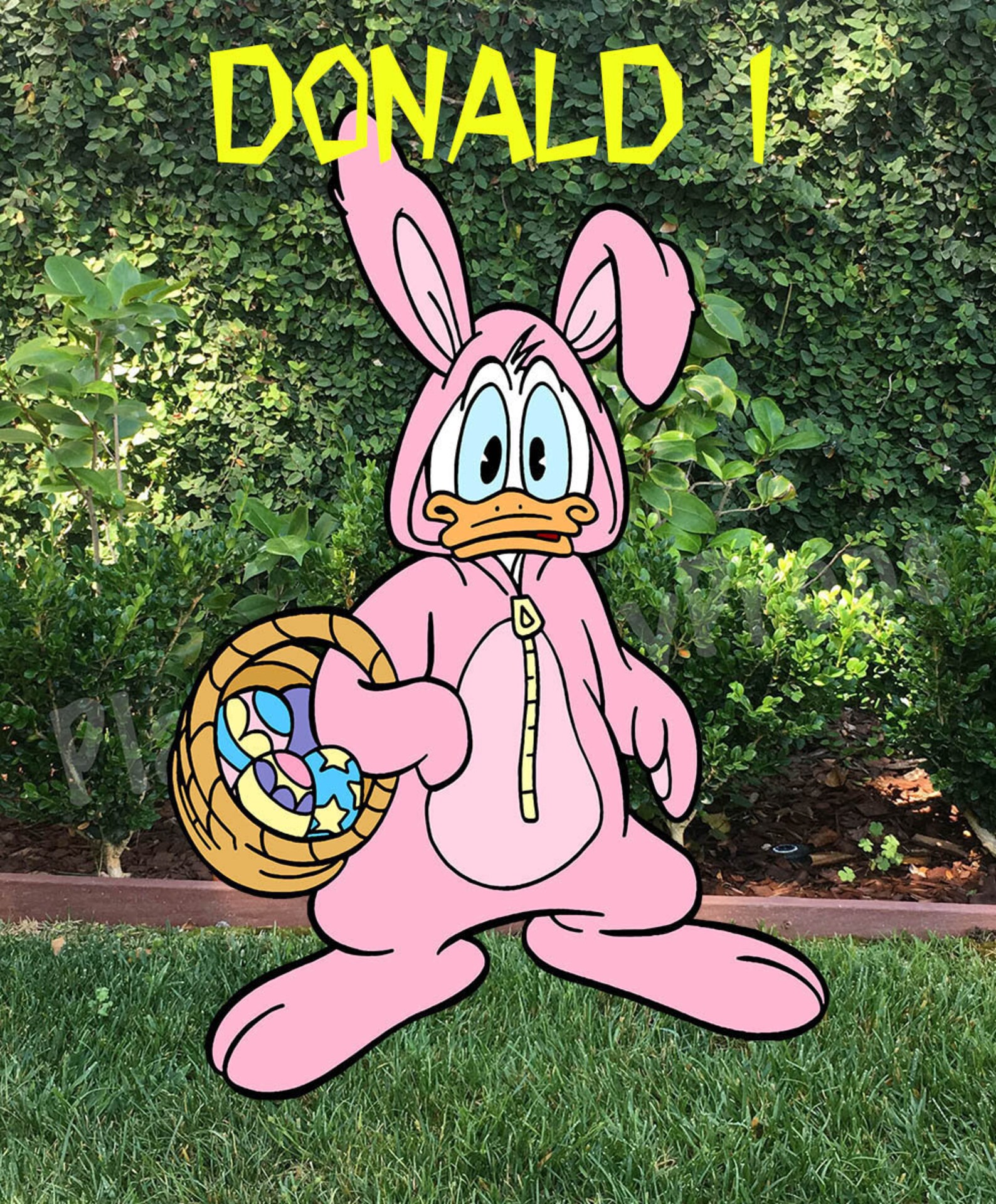 ONE 1 Donald Duck Easter prop One 1 Easter yard art Etsy