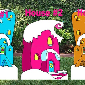 ONE (1) Classic Christmas House Yard Art - Whoville House