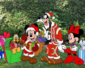 Christmas Yard Decor - Minnie Christmas - Mickey Christmas - Holiday decor