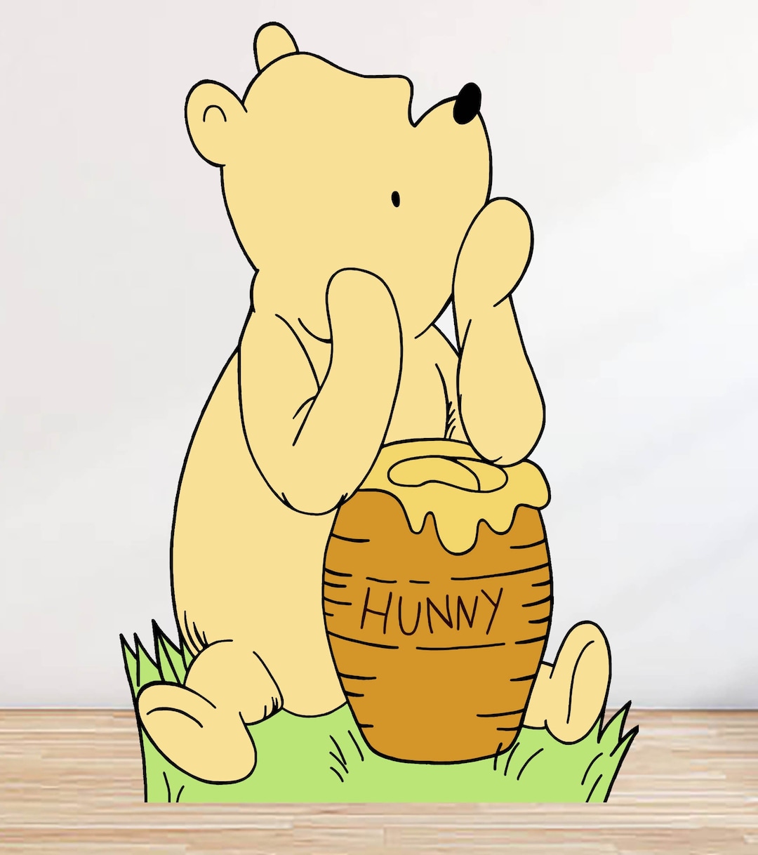 Winnie the Pooh Hunny Pot' Graphic Art Winnie the Pooh Size: 40 cm H x 30  cm W
