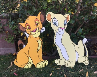 1 ONE Lion King and Friends Cutouts Standee Party Decor Lion King Prop Party, Simba Cutout, Nala Prop, Timon Pumba Cutout
