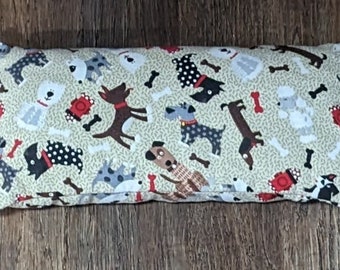 Cherry Pit Heating Pad Neck Wrap or Ice Pack Microwave Safe Dog Fabric  Gift forMom Gift for her Made in the USA Foot Warmer Dog Lover Gift