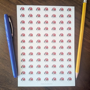 Ladybug Journal Mini Sticker Sheet Kiss Cut \ 84 Mini Stickers