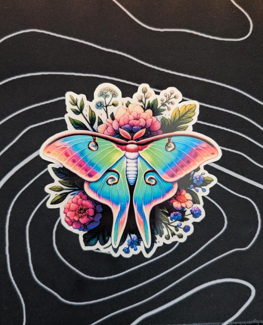Colorful Luna Moth Die Cut Sticker Decal / 1 Sticker - Etsy