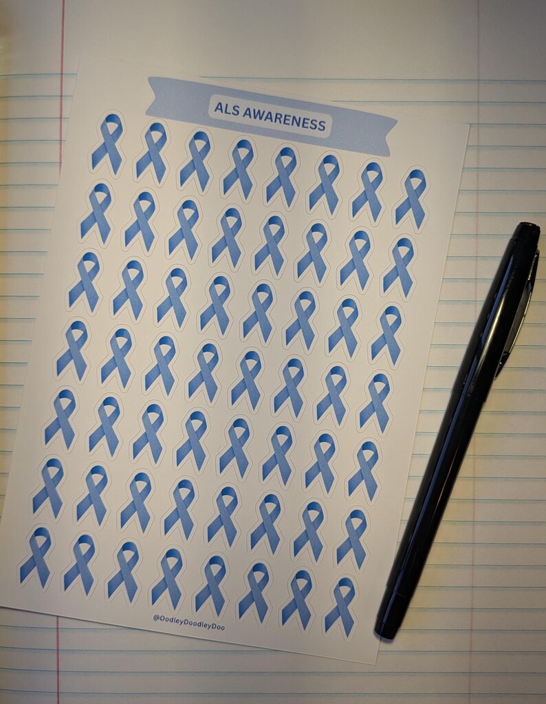 ALS Awareness Ribbon Mini Sticker Sheet Kiss Cut \ 56 Mini Stickers - Etsy