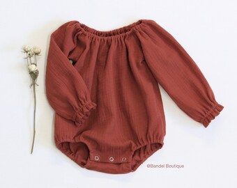 baby boy muslin romper