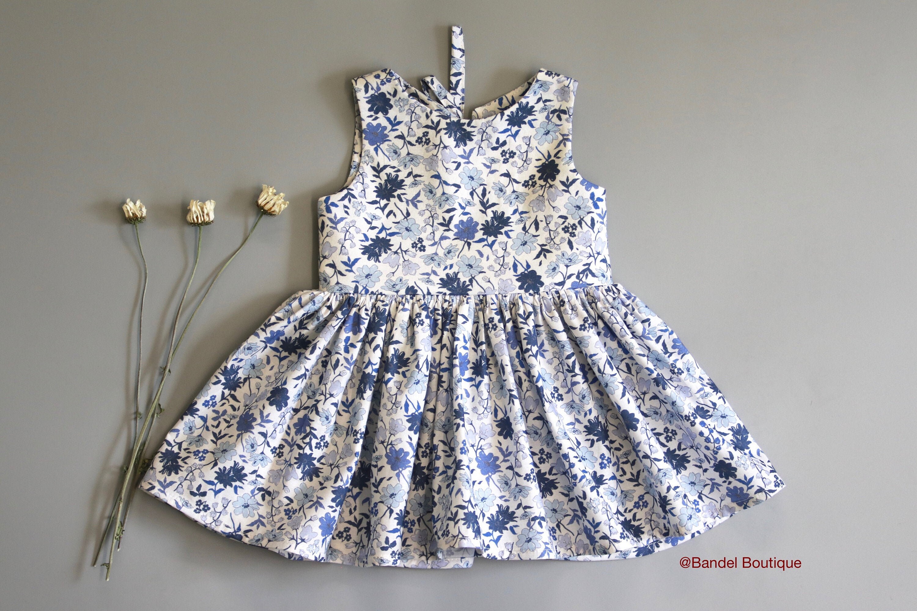 Floral Blue Baby Dress Floral Toddler Dress Summer Party Etsy Sweden