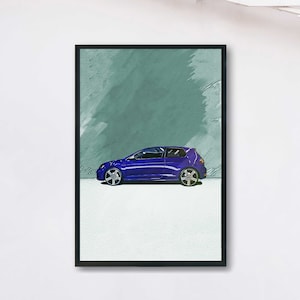 Volkswagen Golf R   Poster, Golf R Print