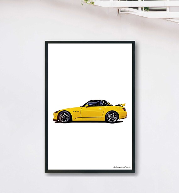 Man Cave Decor Sports Car 1999 Patent Art Print Poster Honda S2000 Blueprint