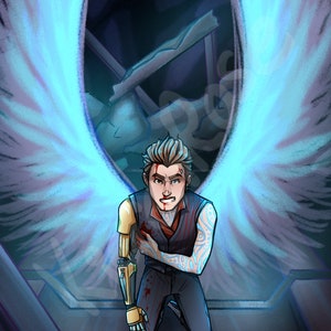 Siren AU Rhys Strongfork 8x10 Print