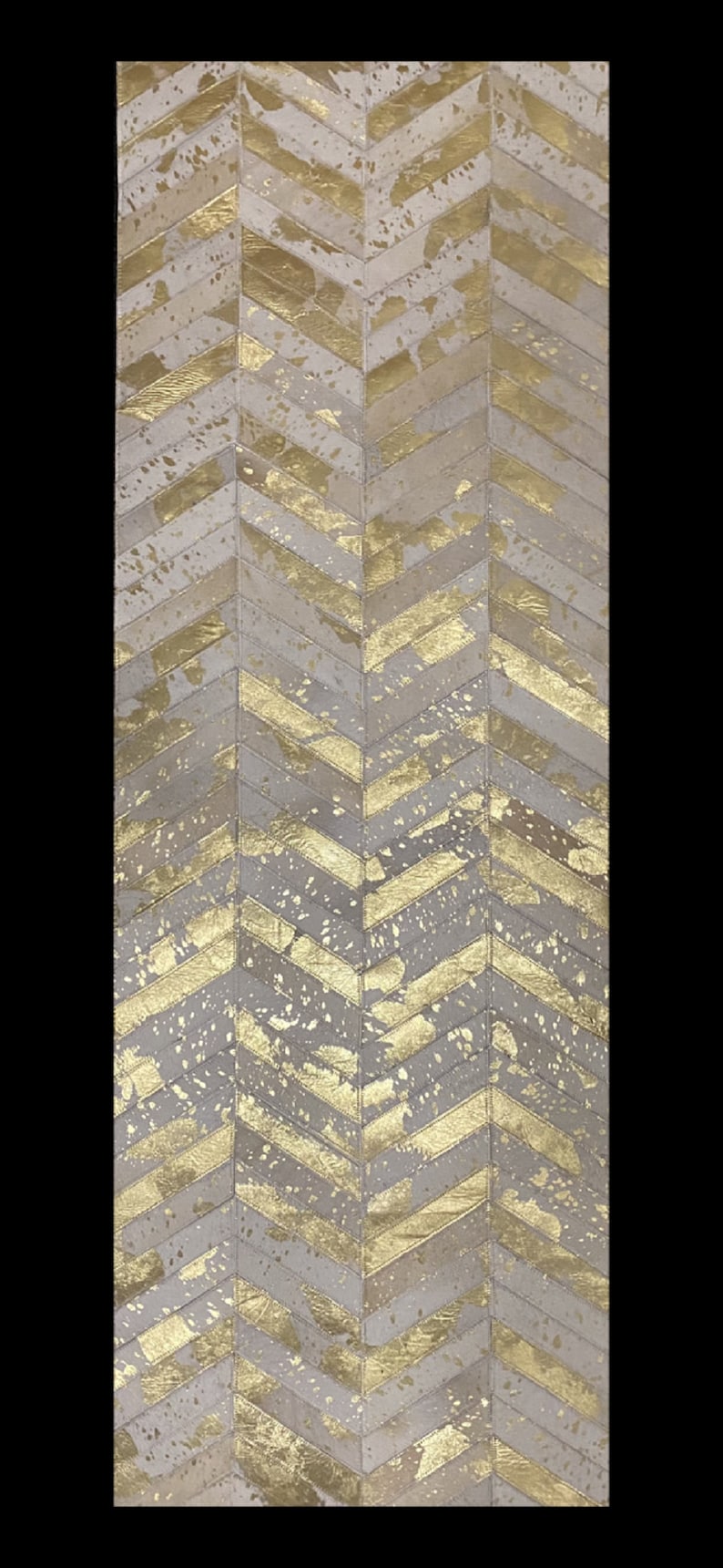 Golden: Hand Patched and Hand Stitched Cowhide Rug - Etsy