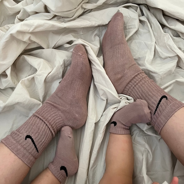 Mommy/Daddy and Baby tie dye nike socks | matching neutral nike socks