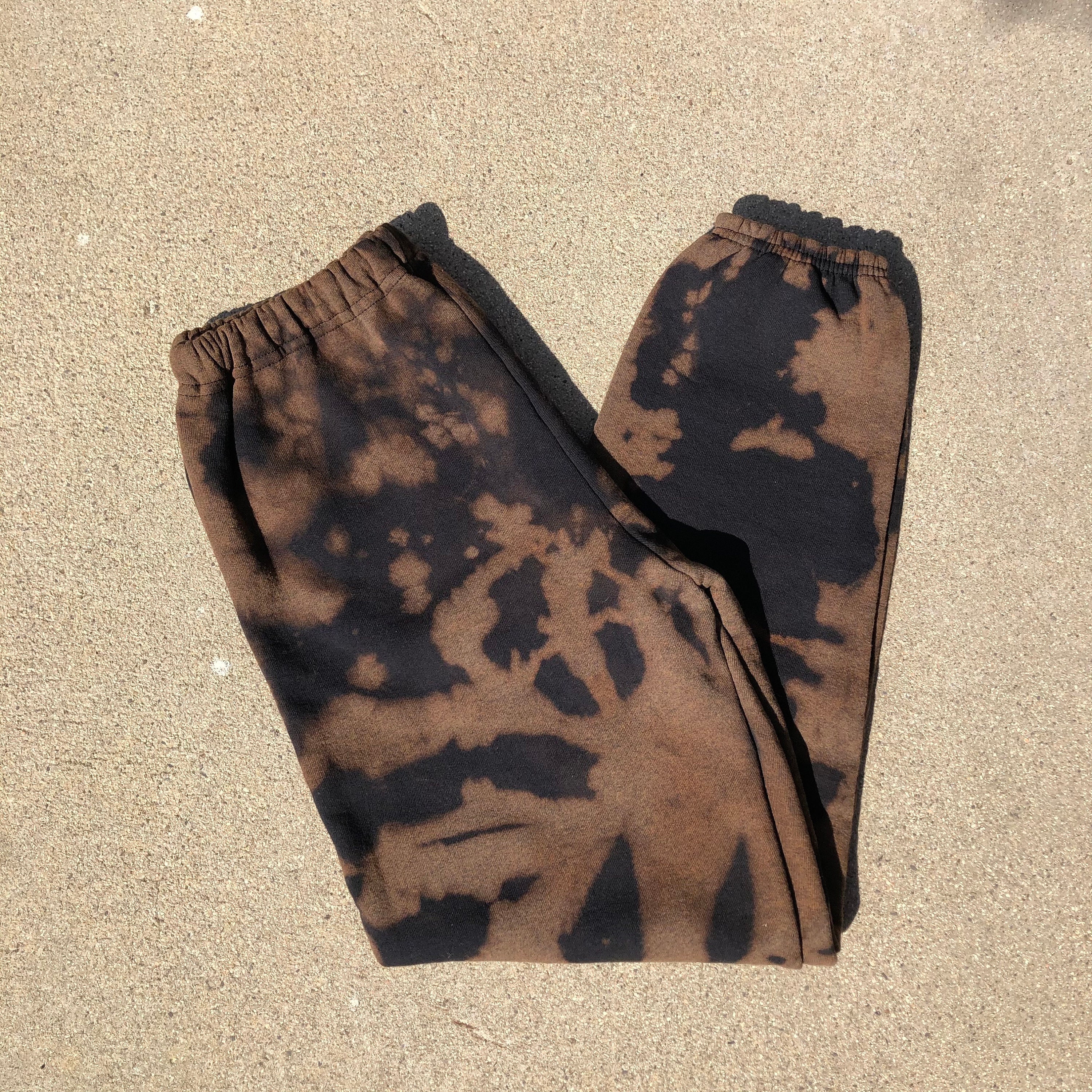 Unisex Bleach Dye Sweatpants Loungewear Etsy