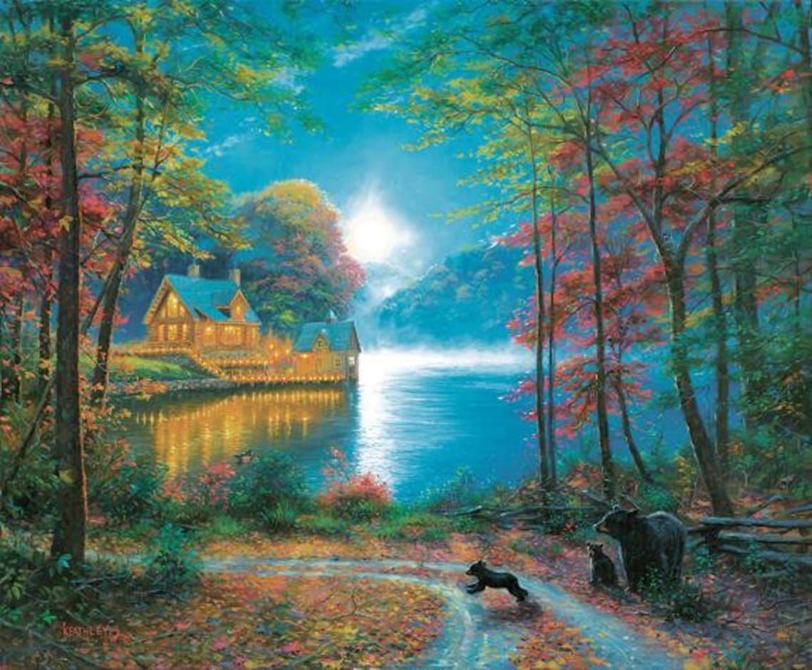Lakeside Dreams 1000pc Jigsaw Puzzle Mark Keathley DIY Etsy
