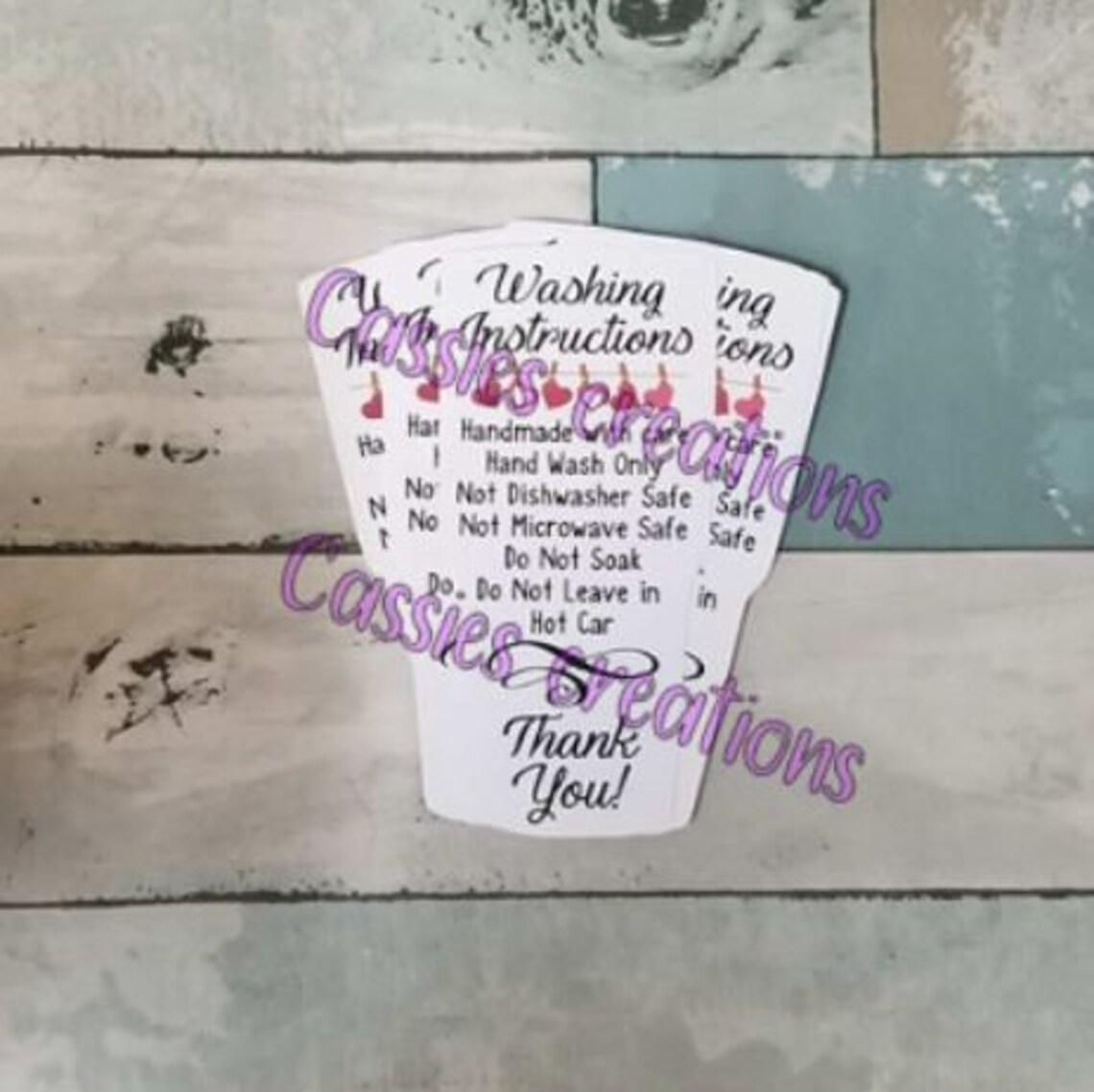 Epoxy Tumbler Washing Instructions Care Cards Qty 24487296 Etsy