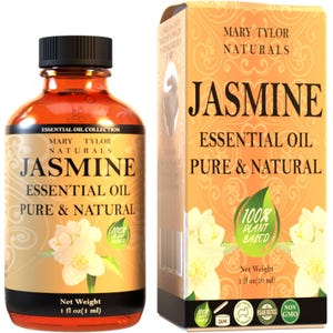 Premium Jasmine Essential Oil (1 oz) Amber Glass Bottles w/ Glass Dropper - for Aromatherapy and DIY Projects