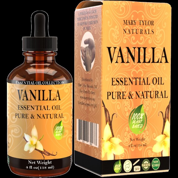 Premium Vanilla Essential Oil 4 Oz Aromatherapy for Stress Etsy