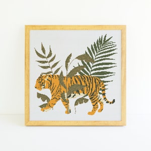 Stalking Tiger Cross Stitch PDF Pattern - Sarcastic Animal Digital Cross Stitch Pattern