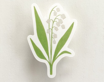 May Birth Flower Sticker, May Birth Month Flower, Lily Flower Sticker, Lily of the Valley Sticker, Lily of the Valley Flower Sticker