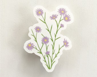 September Geburtsblume Print, September Geburtsmonat Blume, Asters Blume, Asters Print, Asters Blume Kunstdruck, Asters Art Print