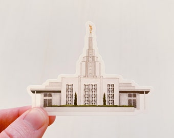 Idaho Falls Temple Sticker, Idaho Falls Temple Watercolor Sticker, Idaho Falls Idaho Temple, Idaho Falls Temple Painting, Idaho Falls Temple