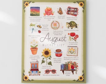 August Grußkarte | A2 Bucket List Geburtstagskarte