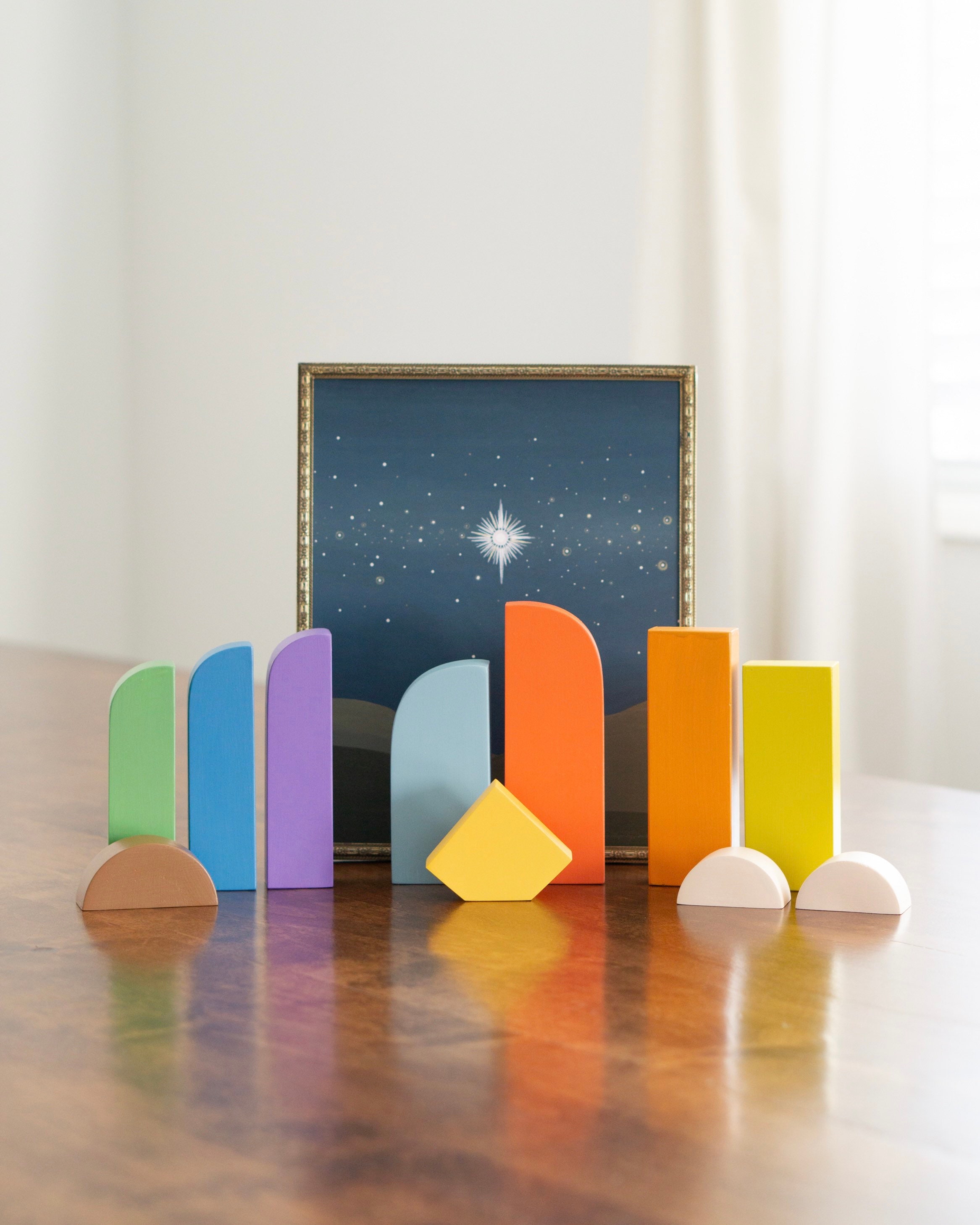Minimalist on sale nativity scene