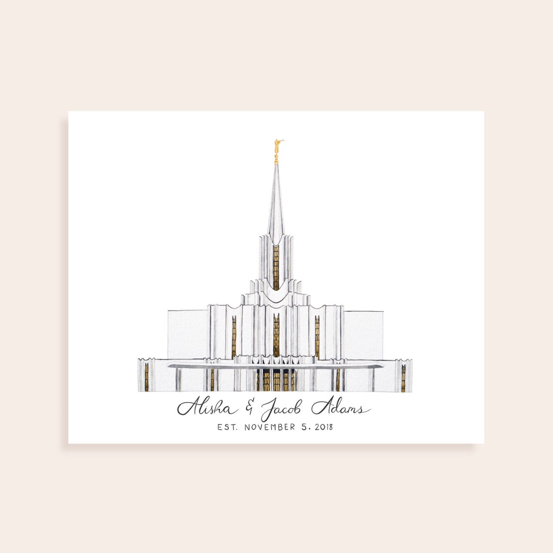 Jordan River Watercolor Temple Jordan River Temple Print - Etsy