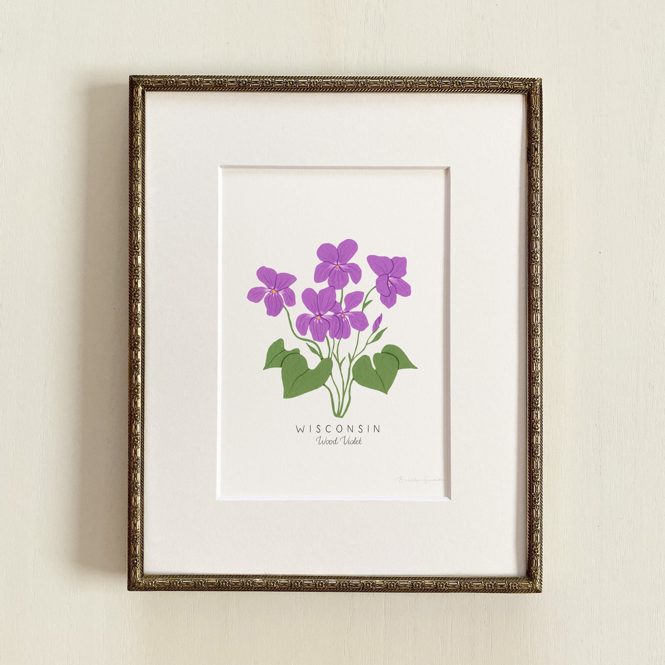Wisconsin State Flower Print | CUSTOMIZABLE | Wisconsin Wood 