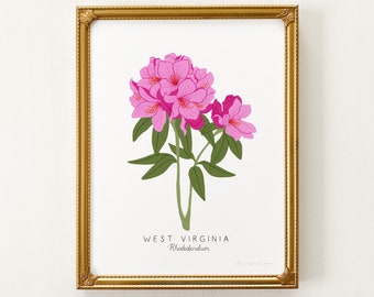 North Carolina State Flower Print CUSTOMIZABLE Flowering Dogwood Print ...