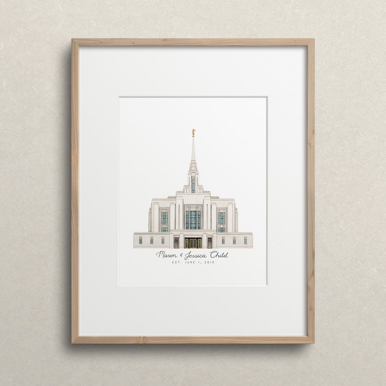 Ogden Temple Watercolor, Ogden Temple Print, Ogden Utah Temple, Ogden Temple Art, Ogden Temple Painting, Ogden Temple Art Print image 5