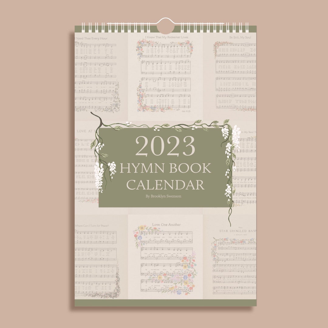 2023-hymn-book-calendar-2023-music-calendar-2023-large-etsy