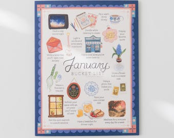 January Greeting Card | Bucket List Birthday Card